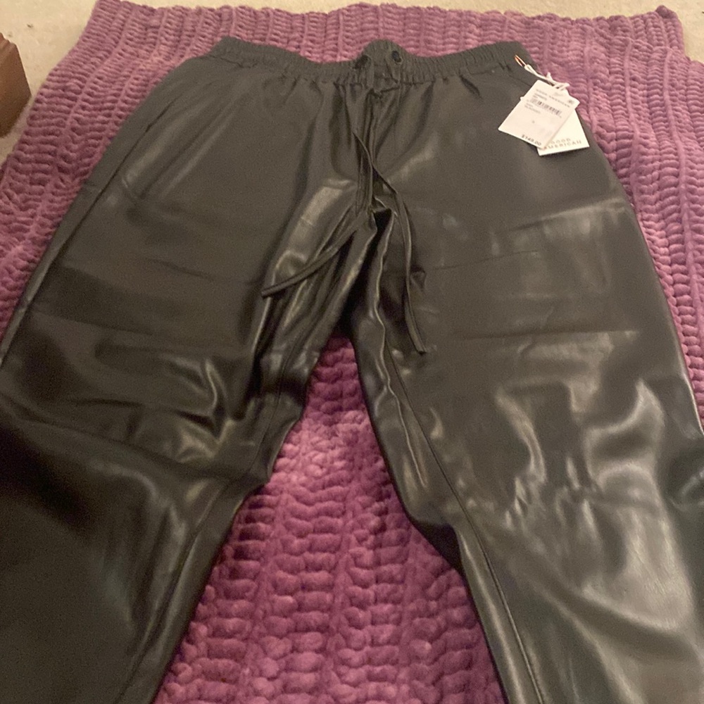 Good American vegan leather pants